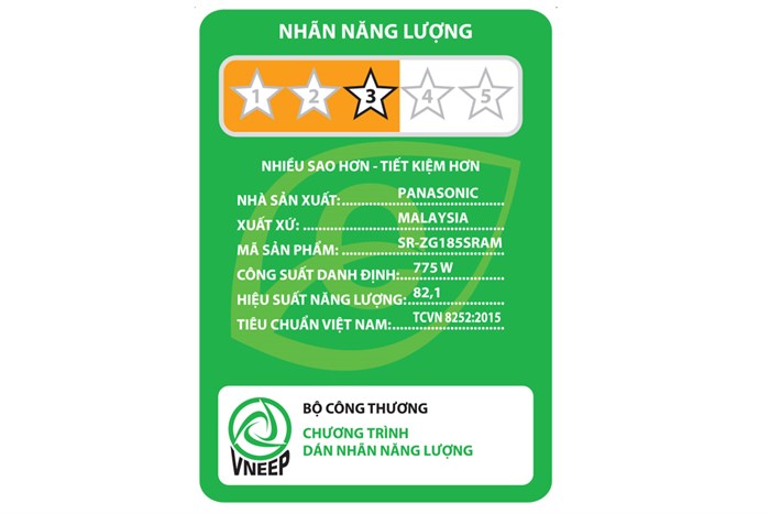 Nồi cơm điện tử Panasonic 1.8 lít SR-ZG185SRAM Màu Trắng