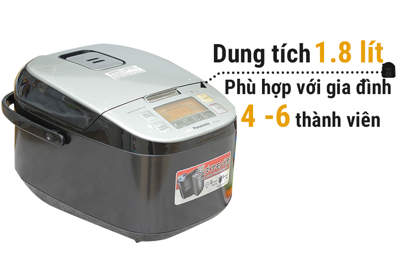 Nồi cơm điện tử Panasonic 1.8 lít SR-ZX185KRAM