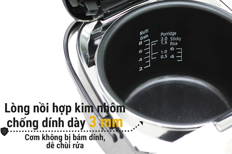 Nồi cơm điện tử Panasonic 1.8 lít SR-ZX185KRAM