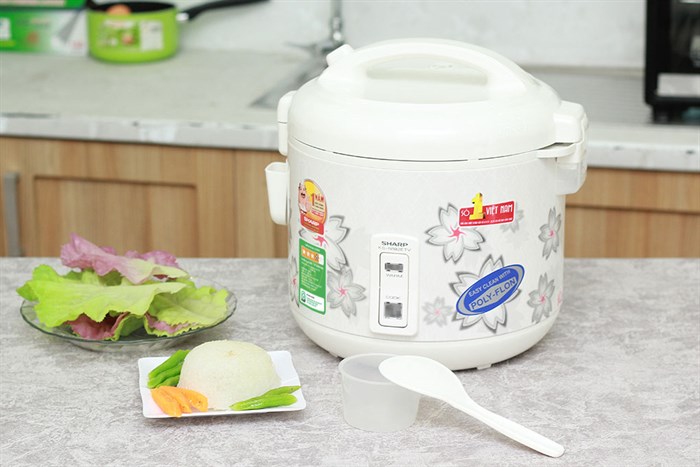 Nồi cơm nắp gài Sharp 1.8 lít KS-N182ETV Màu Xám
