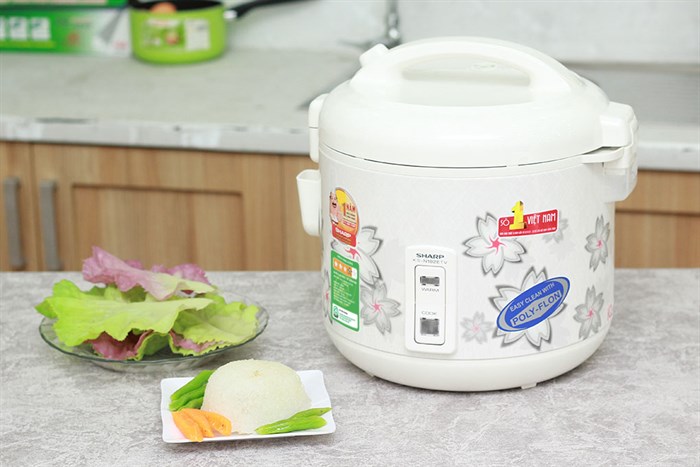 Nồi cơm nắp gài Sharp 1.8 lít KS-N182ETV Màu Xám