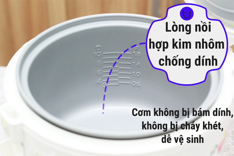 Lòng nồi cơm điện nắp gài Sharp 1.8 lít KS-N182ETV