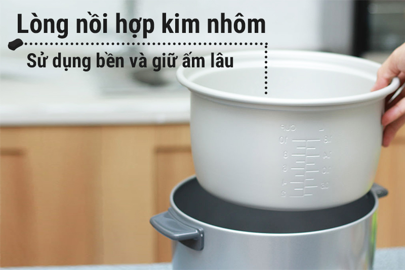 Nồi cơm điện nắp rời Panasonic 1.8 lít SR-W18GSLRA