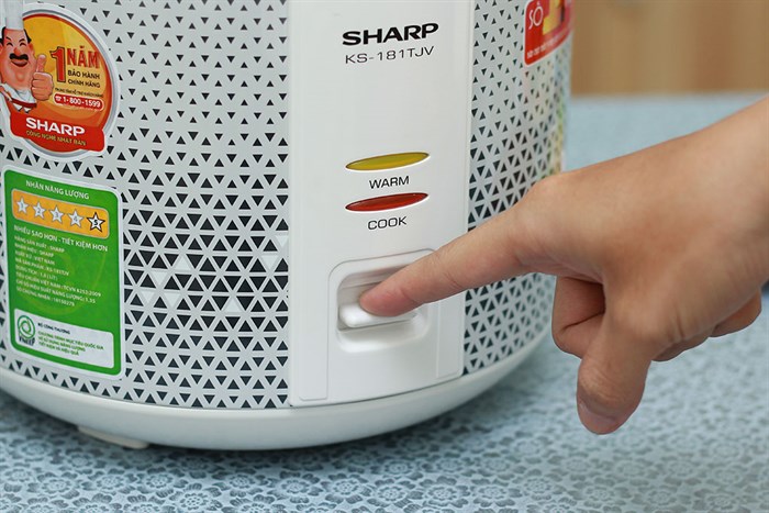 Nồi cơm điện Sharp 1.8 lít KS-181TJV Màu Trắng