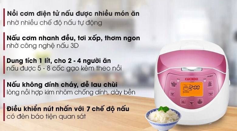 Nồi cơm điện tử Cuckoo 1 lít CR- 0631F