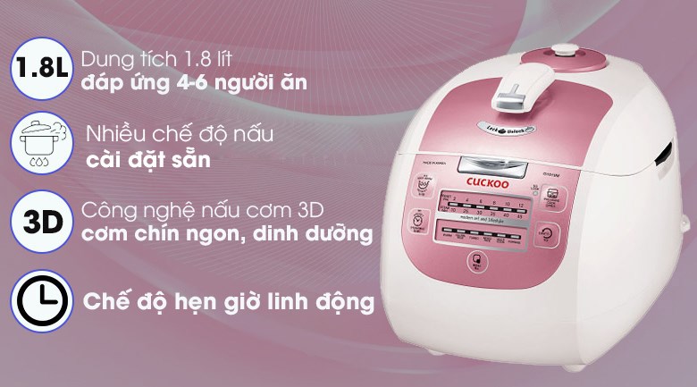 Nồi cơm điện tử áp suất Cuckoo 1.8 lít CRP-G1015M