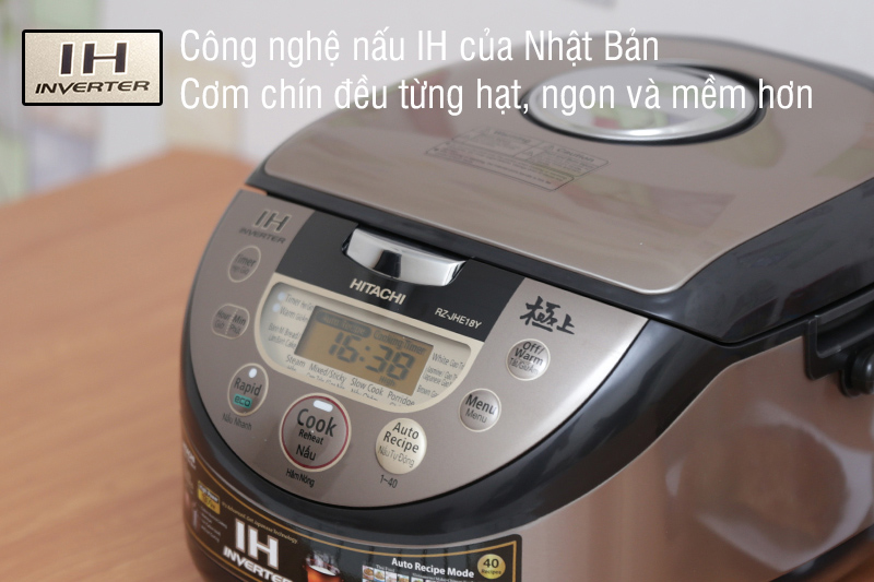 Hitachi RZ-JHE18N có công nghệ nấu IH