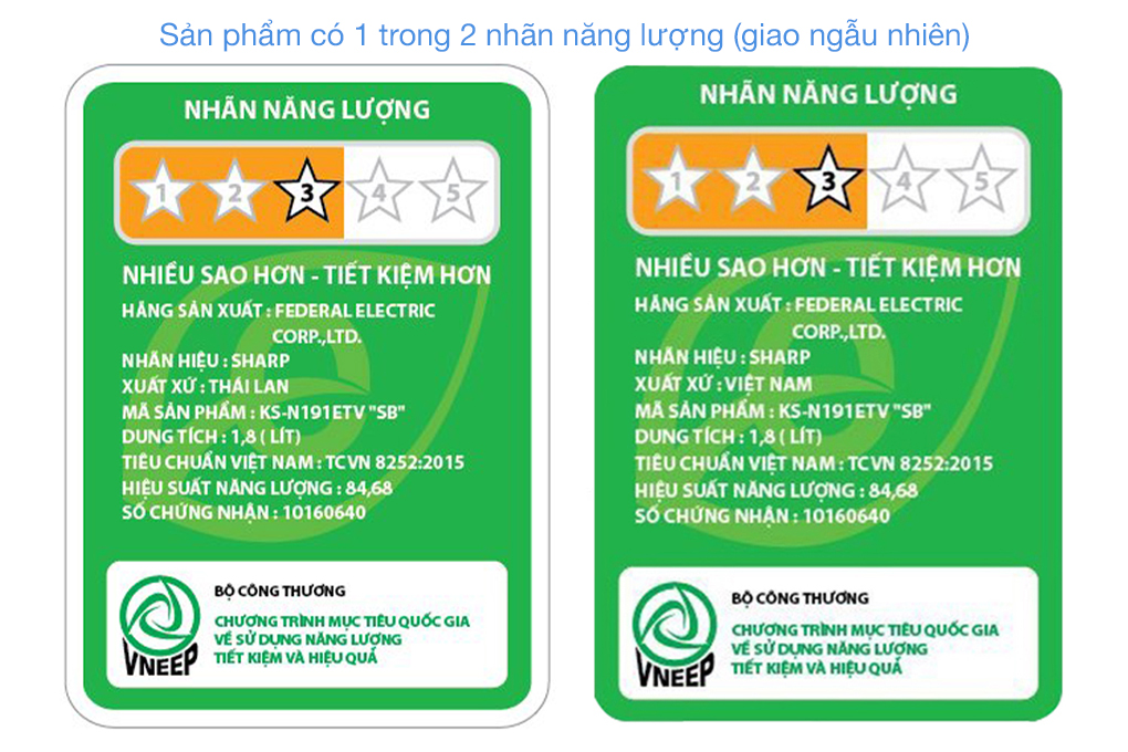 Nồi cơm nắp gài Sharp 1.8 lít KS-N191ETV Màu Nâu nhạt