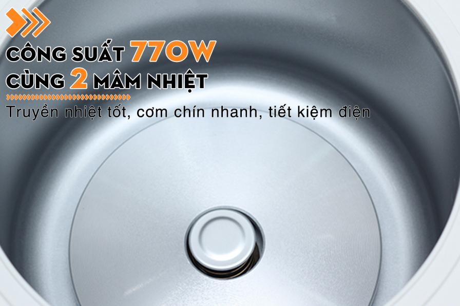 Công suất Nồi cơm điện nắp gài Sharp 1.8 lít KS-N191ETV