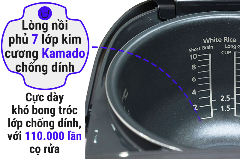 Nồi cơm điện cao tần Panasonic 1.8 lít SR-PX184K