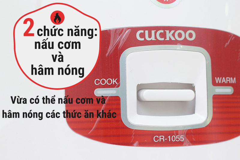 Nồi cơm điện nắp gài Cuckoo 1.8 lít CR-1055