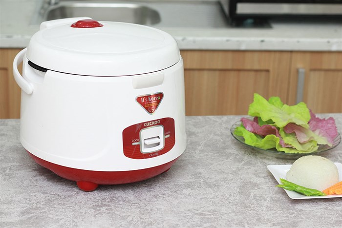 Nồi cơm điện Cuckoo 1.8 lít CR-1055 Màu Trắng - Đỏ