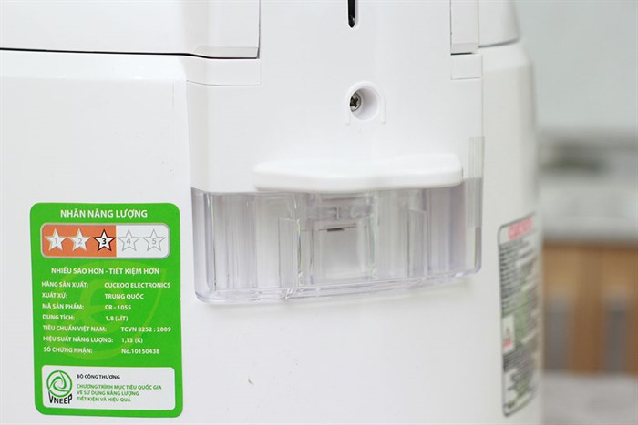Nồi cơm điện Cuckoo 1.8 lít CR-1055 Màu Trắng - Đỏ