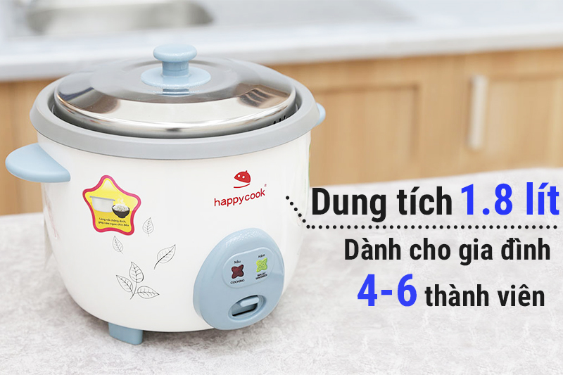 Nồi cơm điện nắp rời Happycook 1.8 lít HCD-180