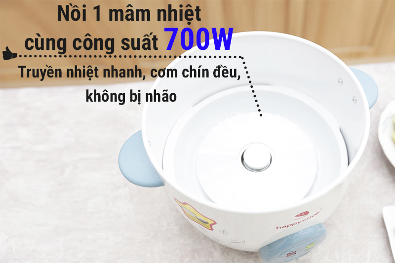 Nồi cơm điện nắp rời Happycook 1.8 lít HCD-180