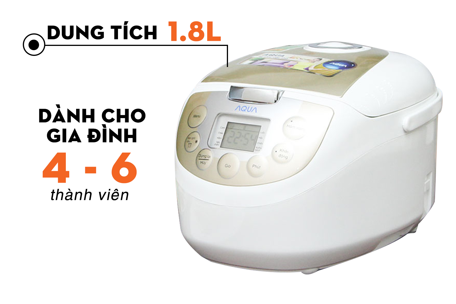 Nồi cơm điện tử Aqua 1.8L ARM-M200