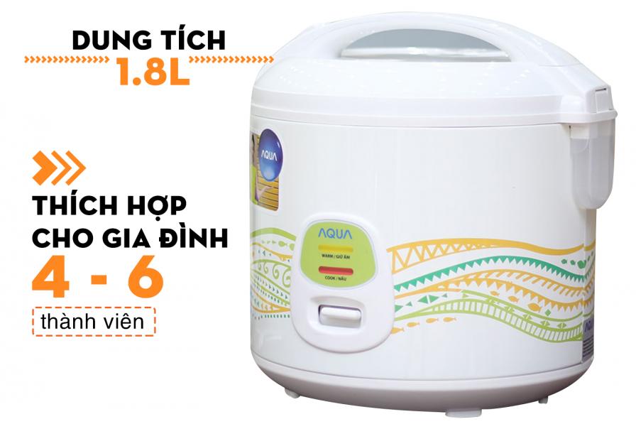 Nồi cơm điện nắp gài Aqua 1.8 lít ARJ-VM18A