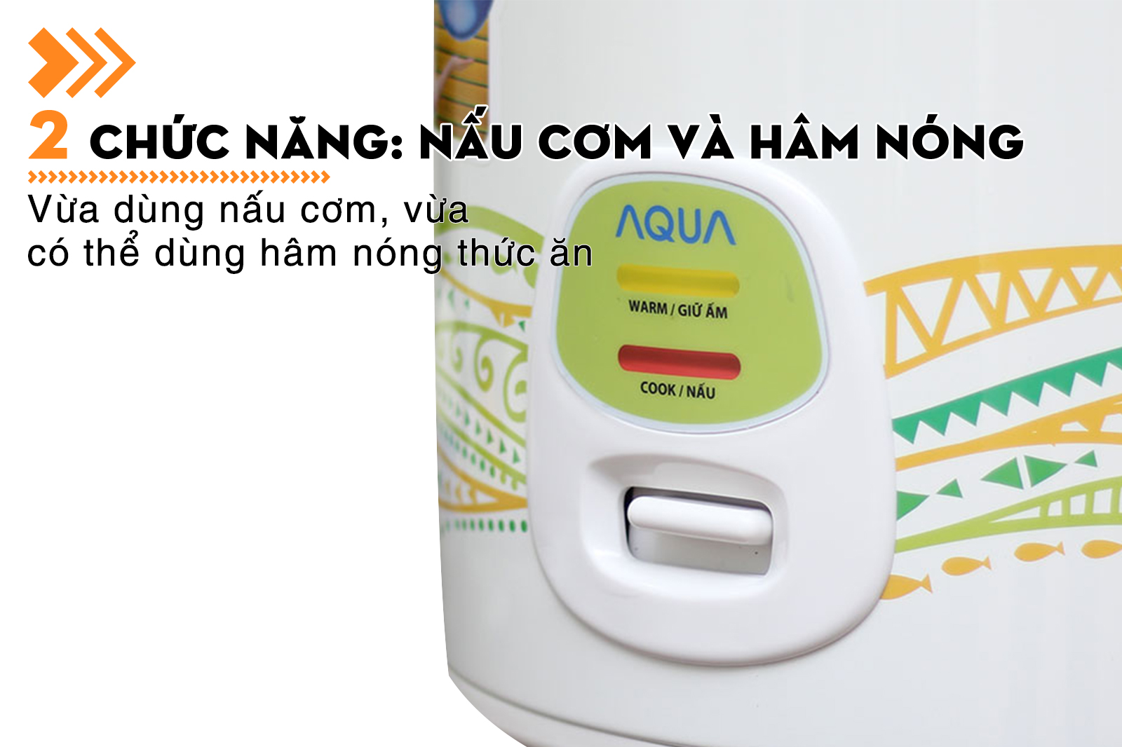 Nồi cơm điện nắp gài Aqua 1.8 lít ARJ-VM18A