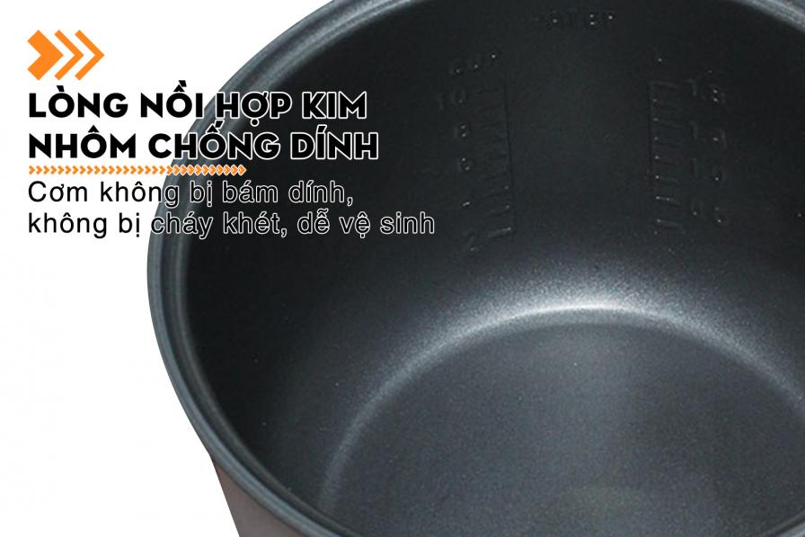 Nồi cơm điện nắp gài Aqua 1.8 lít ARJ-VM18A