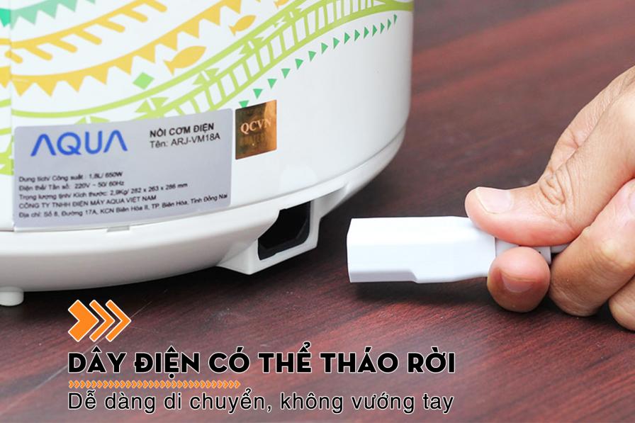 Nồi cơm điện nắp gài Aqua 1.8 lít ARJ-VM18A