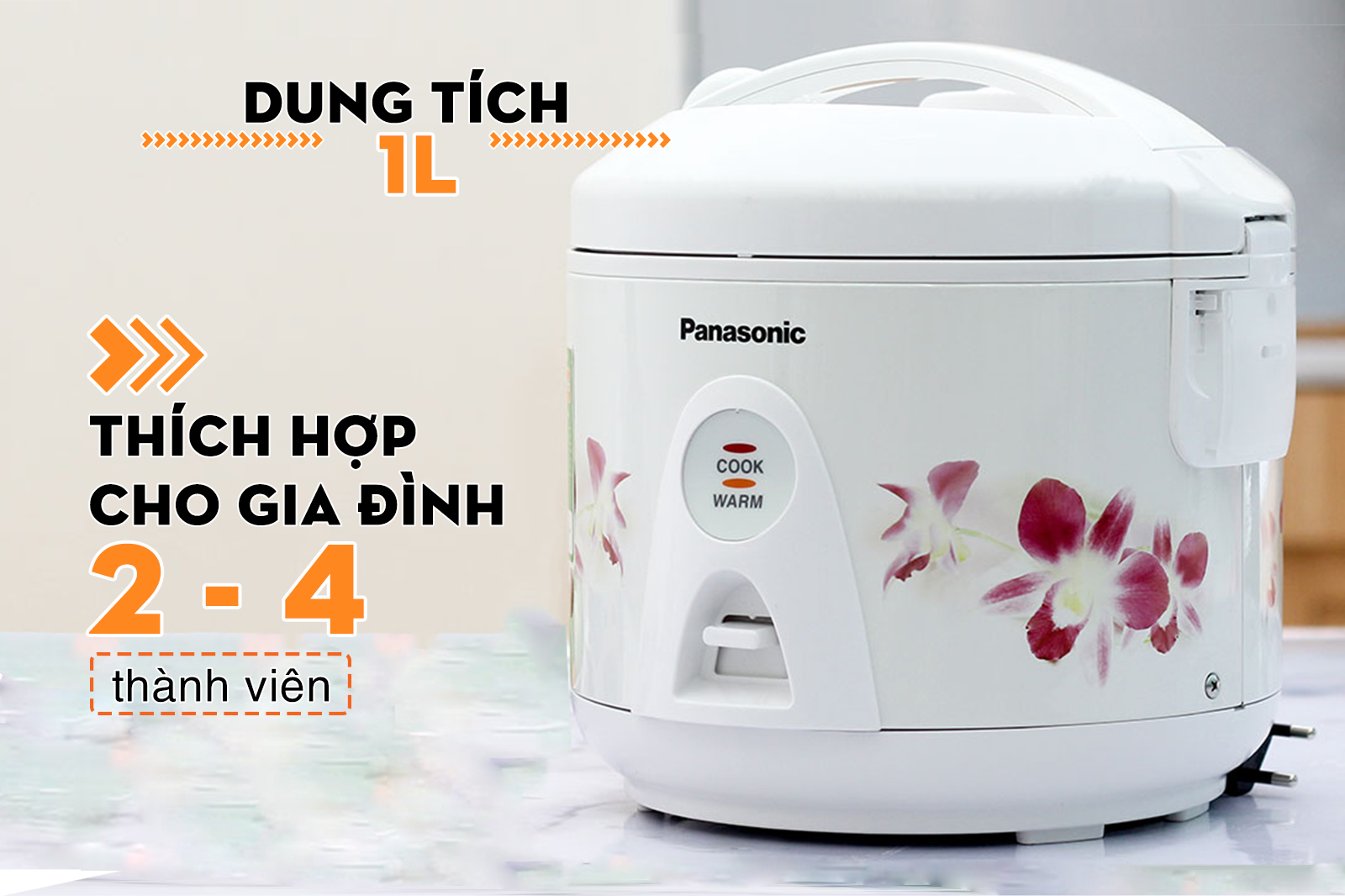 Nồi cơm nắp gài Panasonic 1 lít SR-MEV10HRA