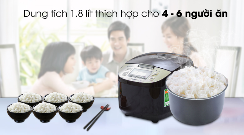 Nồi cơm điện tử Panasonic 1.8 lít SR-ZS185TRAM
