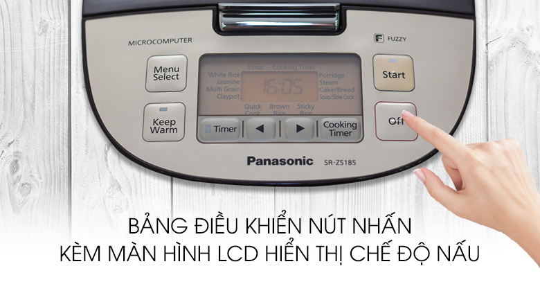 Nồi cơm điện tử Panasonic 1.8 lít SR-ZS185TRAM