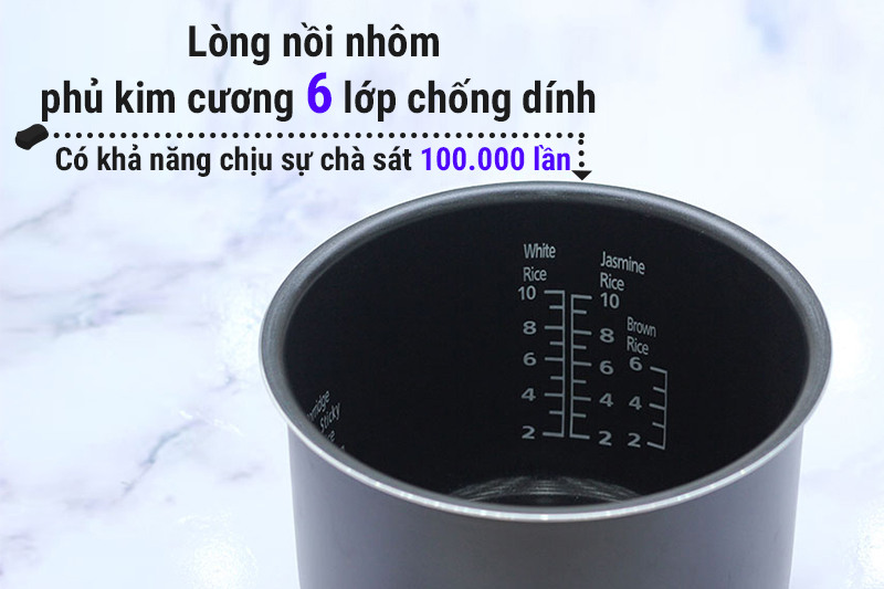 Nồi cơm điện tử Panasonic 1.8 lít SR-ZS185TRAM c