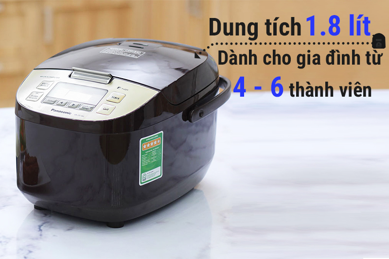 Nồi cơm điện tử Panasonic 1.8 lít SR-ZS185TRAM