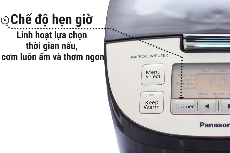 Nồi cơm điện tử Panasonic 1.8 lít SR-ZS185TRAM