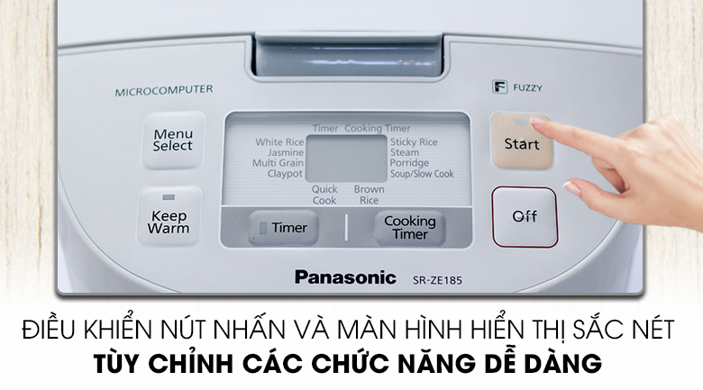 Nồi cơm điện tử Panasonic 1.8 lít SR-ZE185WRAM