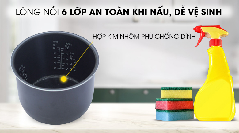 Nồi cơm điện tử Panasonic 1.8 lít SR-ZE185WRAM