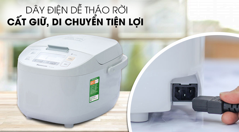Nồi cơm điện tử Panasonic 1.8 lít SR-ZE185WRAM