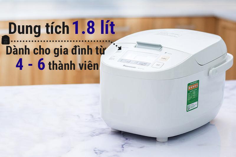 Nồi cơm điện tử Panasonic 1.8 lít SR-ZE185WRAM