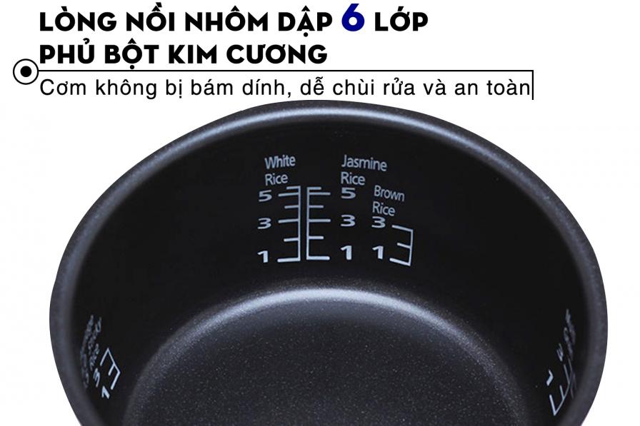 Nồi cơm điện tử Panasonic 1 lít SR-ZE105WRAM