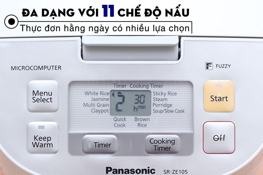 Nồi cơm điện tử Panasonic 1 lít SR-ZE105WRAM