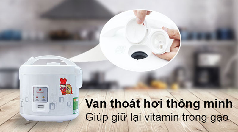 Van thoát hơi - Nồi cơm điện Happycook 1.8 lít HCJ-180