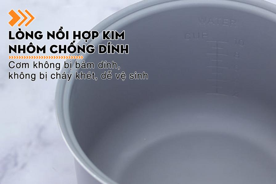 Nồi cơm điện nắp gài Happycook 1.8 lít HCJ-180 lòng hợp kim nhôm