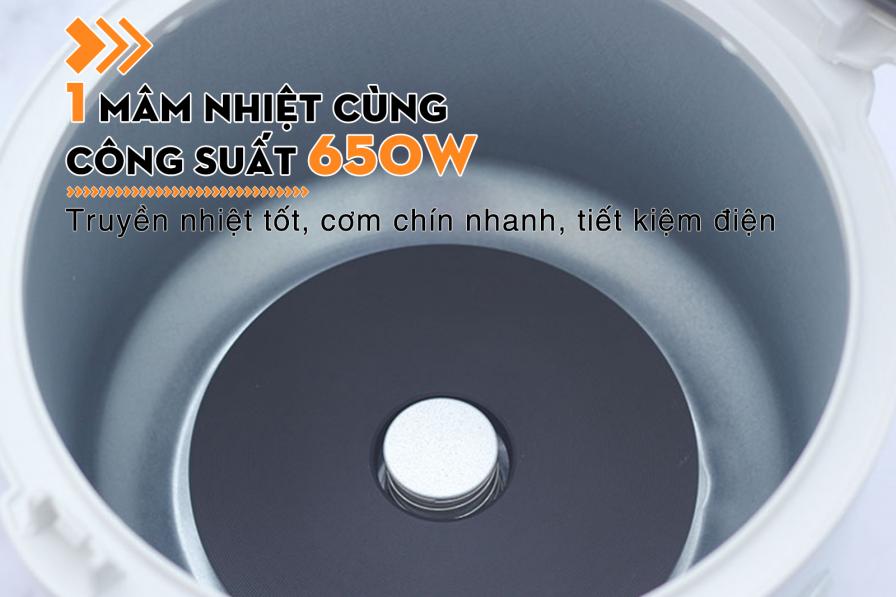 Nồi cơm điện nắp gài Happycook 1.8 lít HCJ-180 công suât 650w
