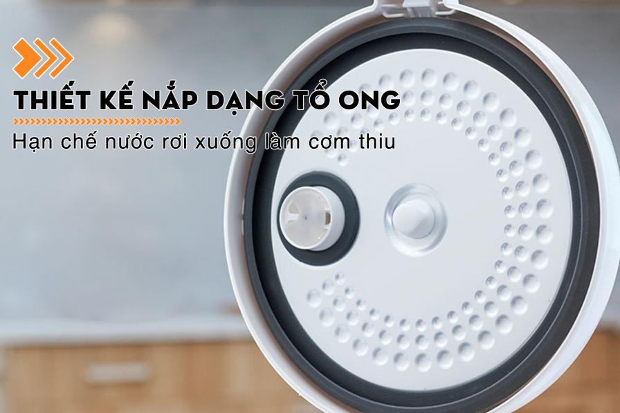 Nồi cơm điện nắp gài Happycook 1.8 lít HCJ-180 nắp dạng tổ ong