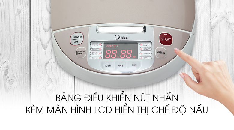 Nồi cơm điện tử Midea 1.8 lít MB-FS5018