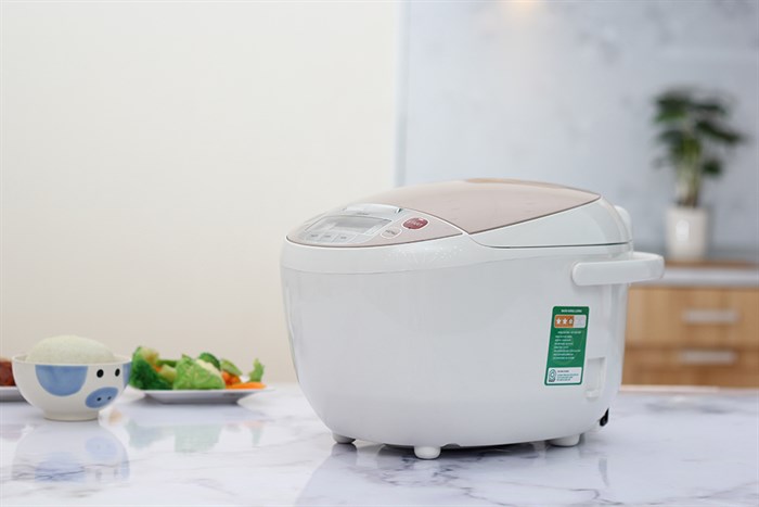 Nồi cơm điện tử Midea 1.8 lít MB-FS5018 Màu Trắng - Hồng