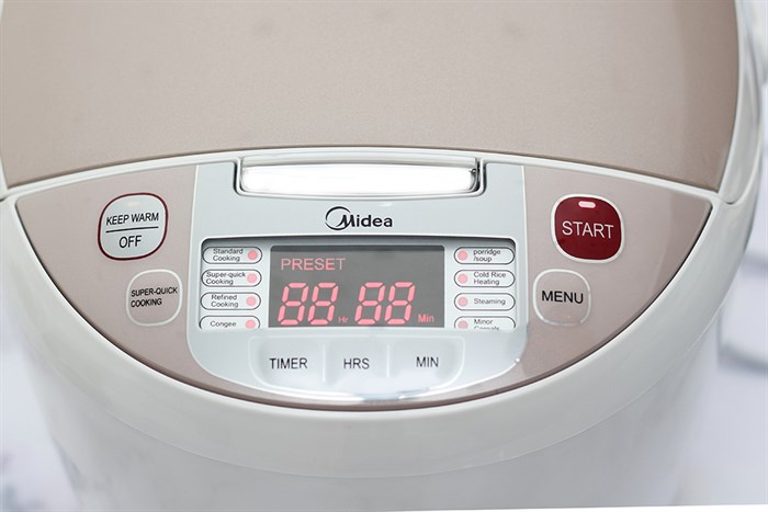 Nồi cơm điện tử Midea 1.8 lít MB-FS5018 Màu Trắng - Hồng