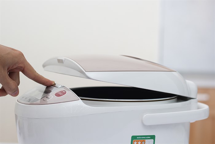 Nồi cơm điện tử Midea 1.8 lít MB-FS5018 Màu Trắng - Hồng