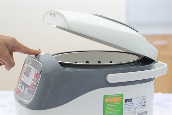 Nồi cơm điện tử Midea 1.8 lít MR-SC18MB Màu Trắng - Xám