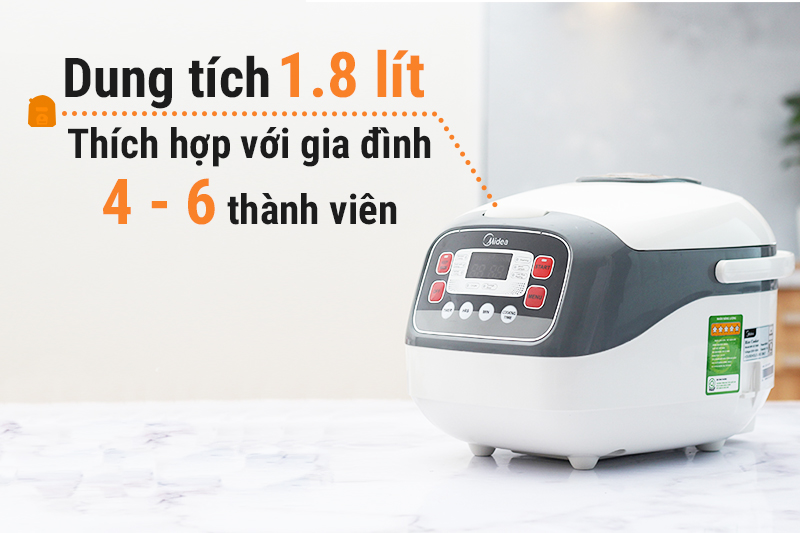 Nồi cơm điện tử Midea 1.8 lít MR-SC18MB