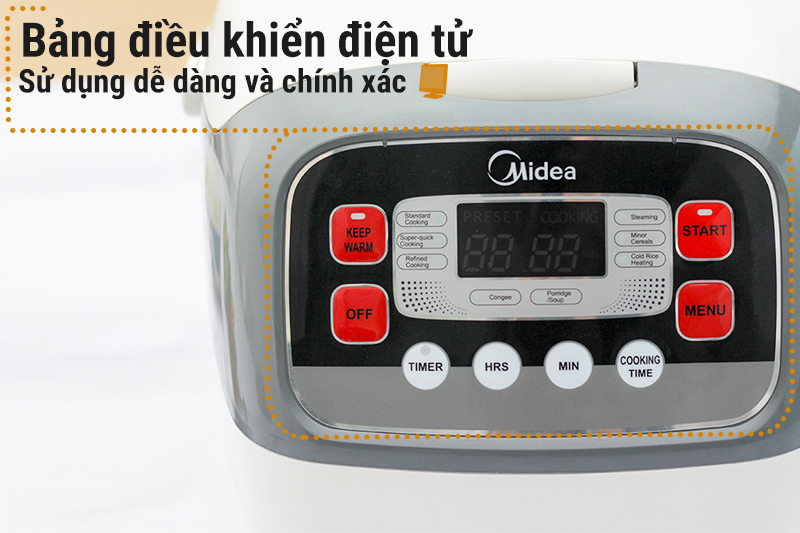 Nồi cơm điện tử Midea 1.8 lít MR-SC18MB