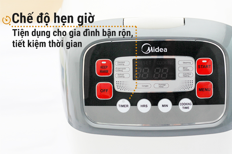 Nồi cơm điện tử Midea 1.8 lít MR-SC18MB