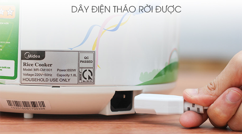 Nồi cơm điện Midea 1.8 lít MR-CM1801