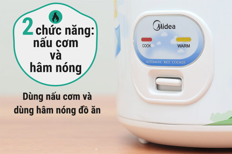 Nồi cơm điện nắp gài Midea 1.8 lít MR-CM1801